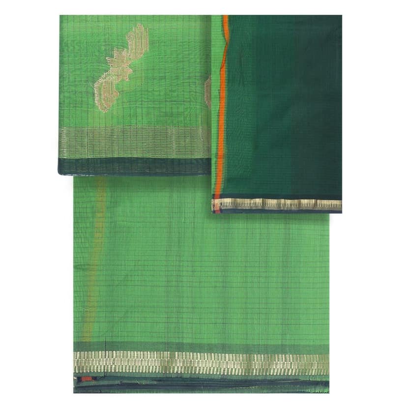 HANDLOOM MAHESHWARI 03 PCS TRADITIONAL SUIT (SKU - 3S0105050422 Suit 05) view 5