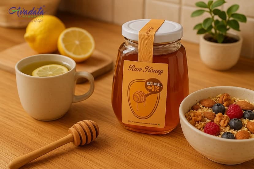 Avadata Organics Raw Honey 450 GM view 3
