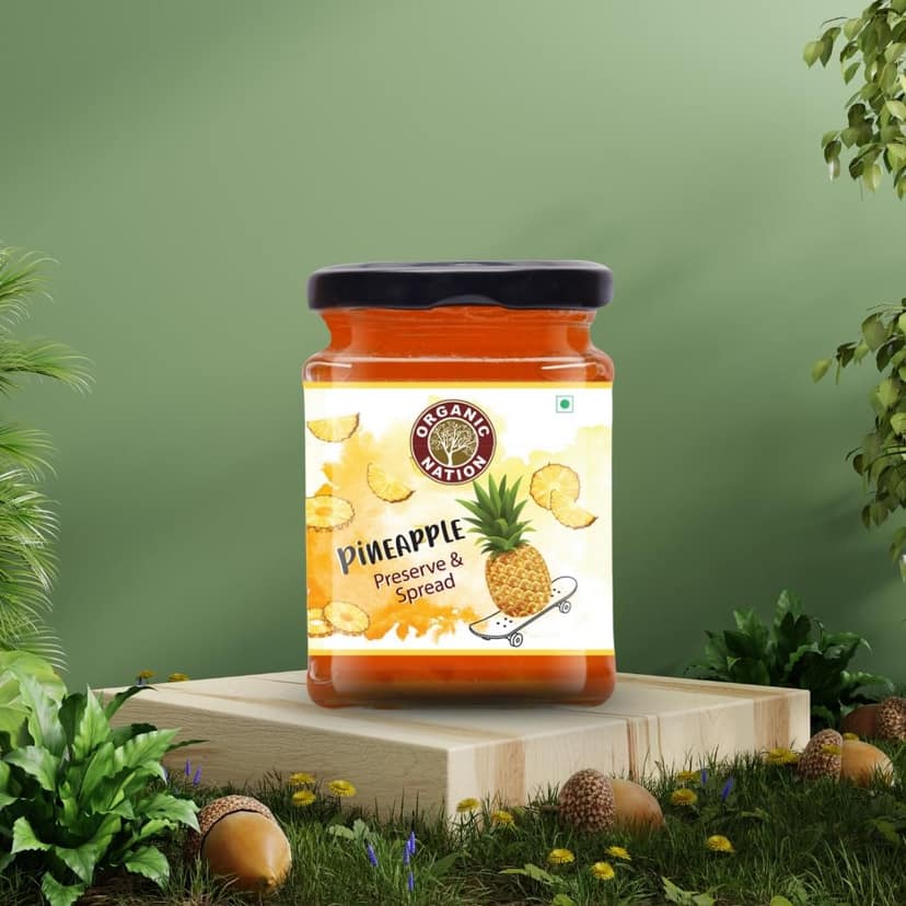 Organic Nation Pineapple Conserve | No Preservatives | Rich Fruit Spread | Sugar Free | 100% Pure Natural |No Added Flavours | 340g view 5