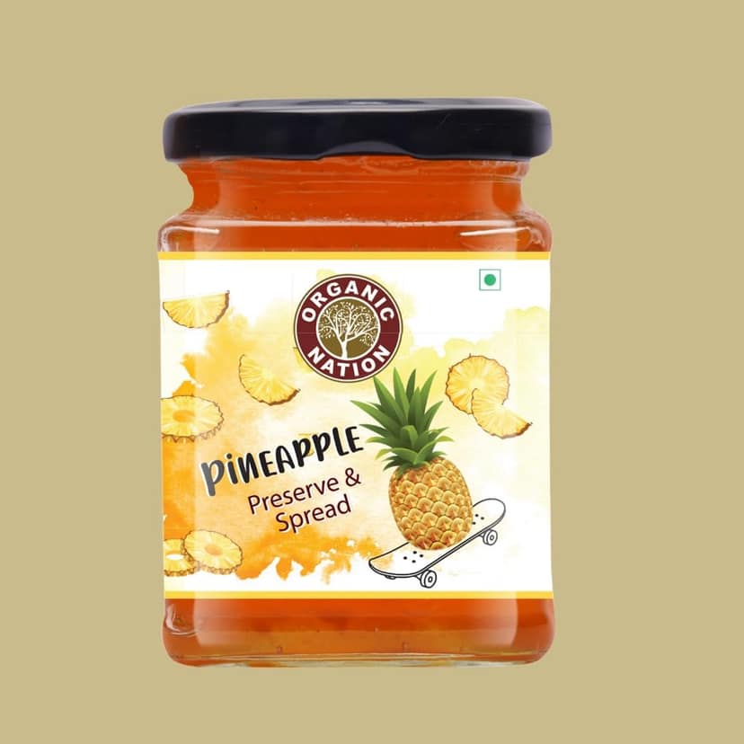 Organic Nation Pineapple Conserve | No Preservatives | Rich Fruit Spread | Sugar Free | 100% Pure Natural |No Added Flavours | 340g view 9