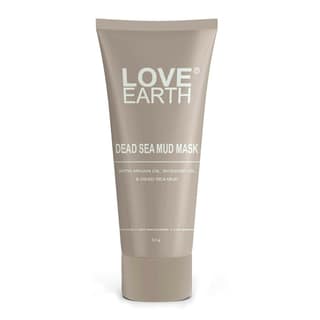 Love Earth Dead Sea Mud Mask with Argan Oil and Rosehip Oil for Acne, Deep Skin Cleaning & Open Pore Minimising 50g