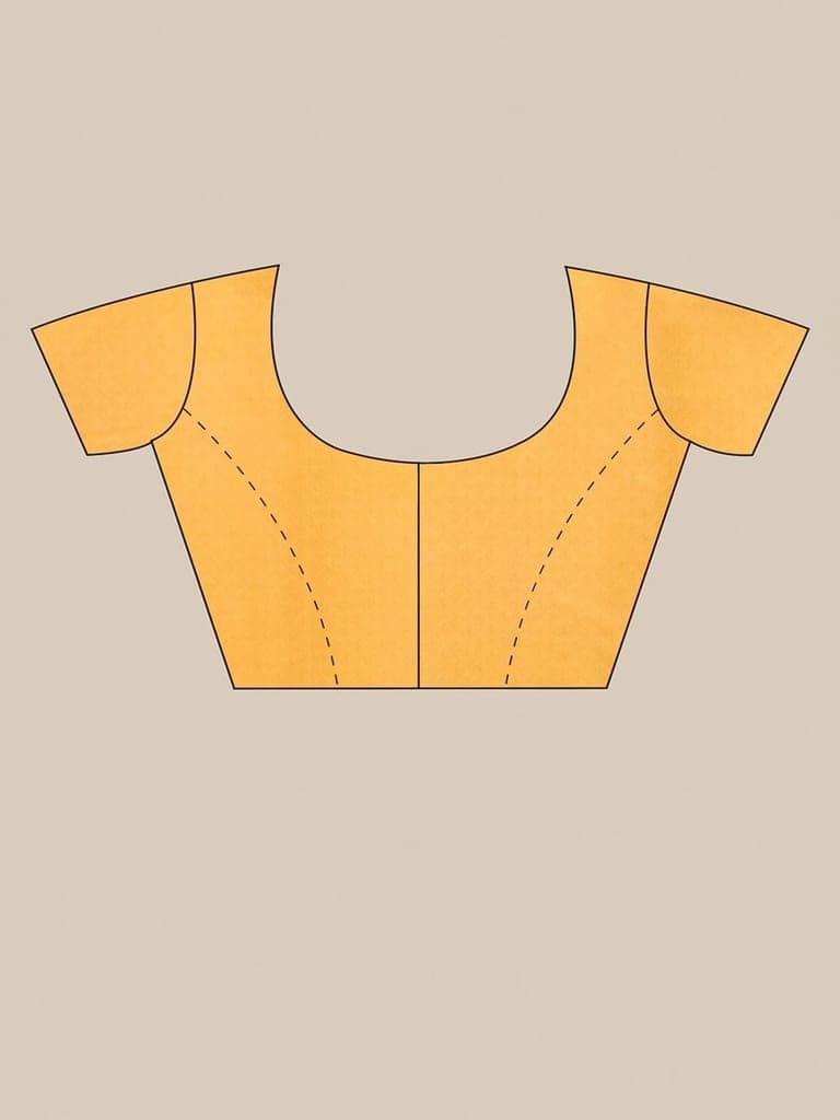 Yellow Khadi Silk Saree view 5