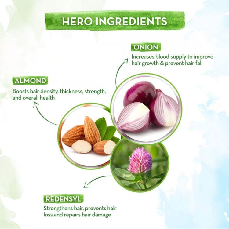 Mamaearth onion shampoo (250 ml) + Mamaearth onion hair oil (150 ml) + Mamaearth onion hair serum (100 ml) Pack of 3 view 6