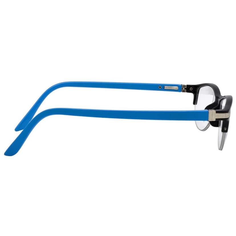 Hrinkar Trending Eyeglasses: Black and Blue Oval Optical Spectacle Frame For Women |HFRM3007-BK-LBU view 3