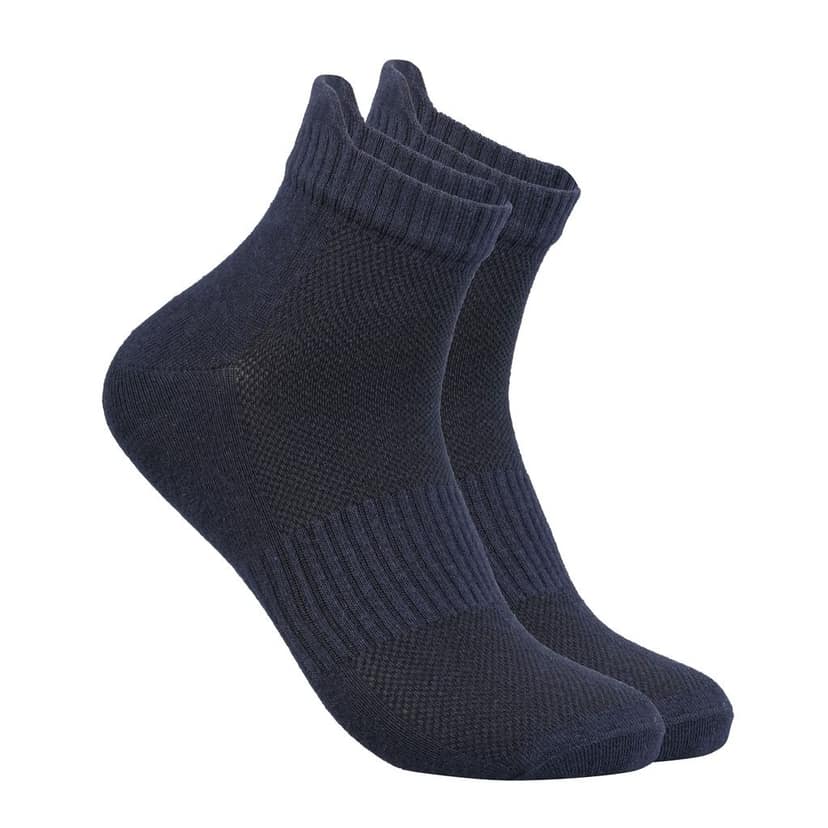 Vayu Lifestyle Bold Trio Nylon Cotton Ankle Socks – Unisex Daily Comfort | Black, Navy, Forest Green | Pack of 3 view 4