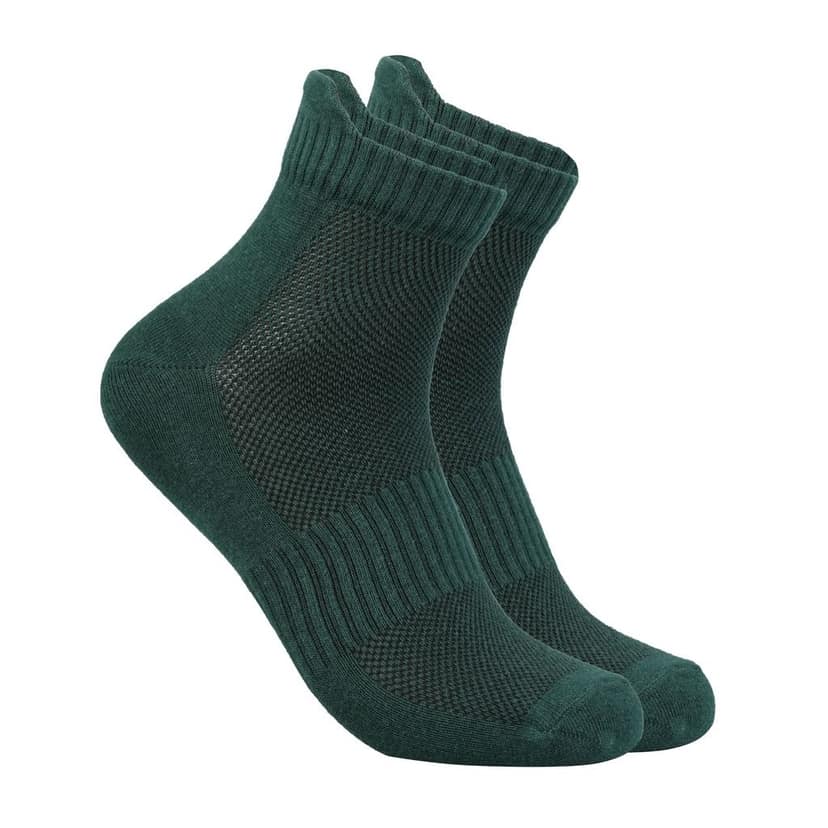 Vayu Lifestyle Bold Trio Nylon Cotton Ankle Socks – Unisex Daily Comfort | Black, Navy, Forest Green | Pack of 3 view 5