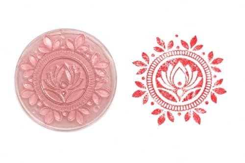 Lotus Mehndi Design Stamp Easy Hand Printing Tool for Beginners and Artists view 2