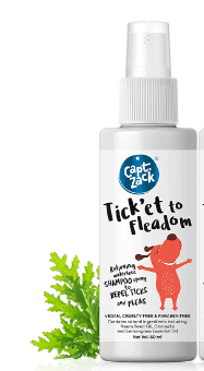 Capt Zack Zoey Ticket To Fleadom Relieving Waterless Shampoo Spray To Repel Ticks And Fleas 50 Ml