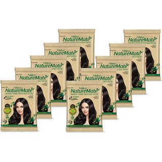 (Pack OF 10 Pouch) Nisha Nature Mate Henna Based 10 gm , Black