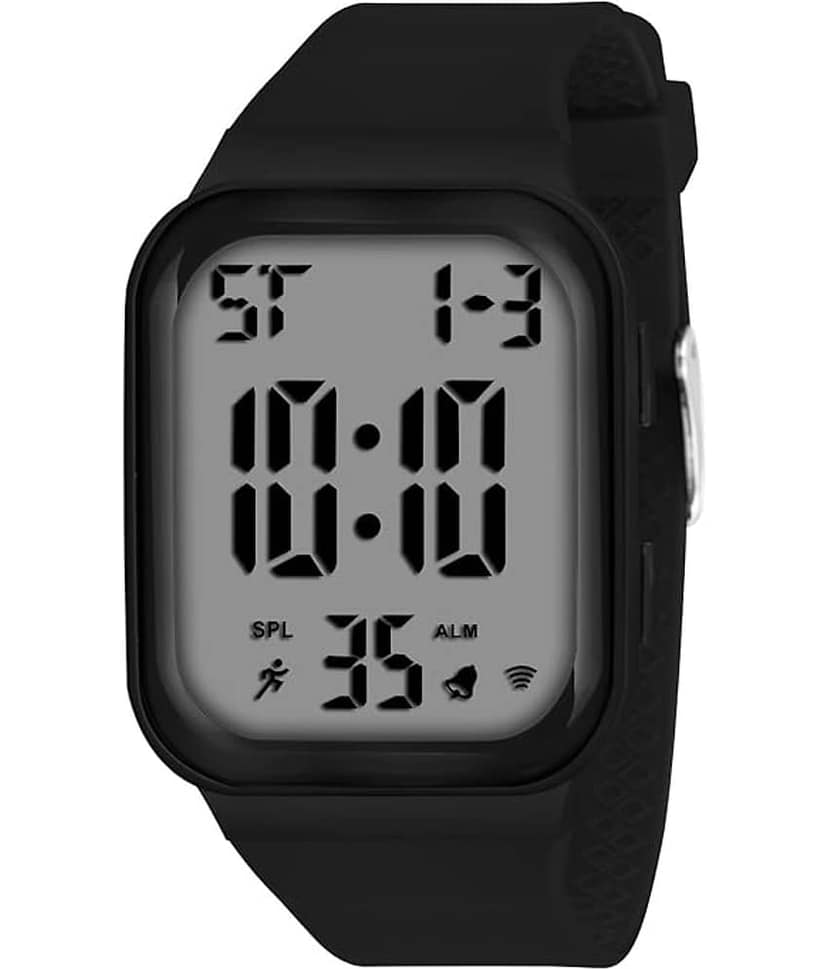 Svats Black PU Digital Men's Watch