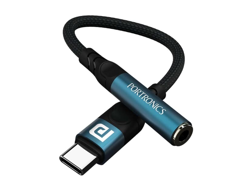 Portronics iKonnect C Pro - Type C to 3.5 mm Audio Jack Connector, Adapt Audio DAC, Multi-function Dongle, Durable & tangle-free, Great Compatibili