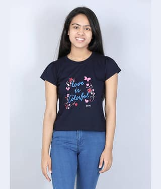 StyleStone Pack of 1 Girls 100% Cotton T-Shirt ( Red )
