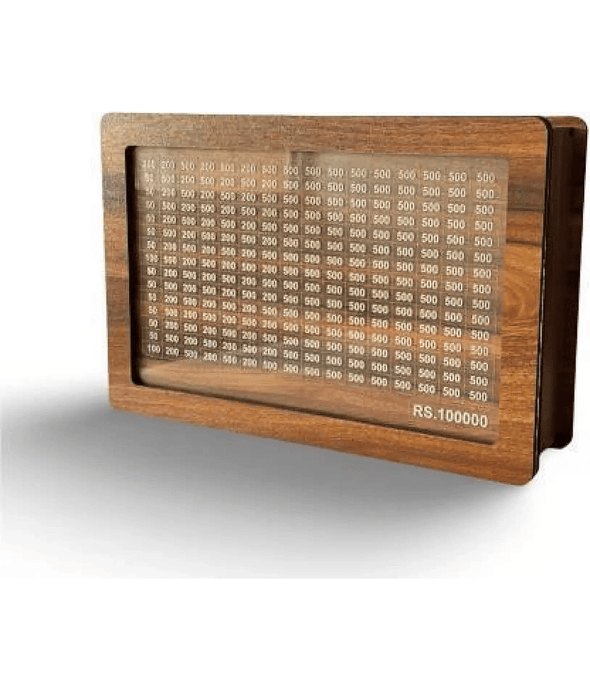 Midastra Engineered Wood Brown Piggy Bank ( Pack of 1 )