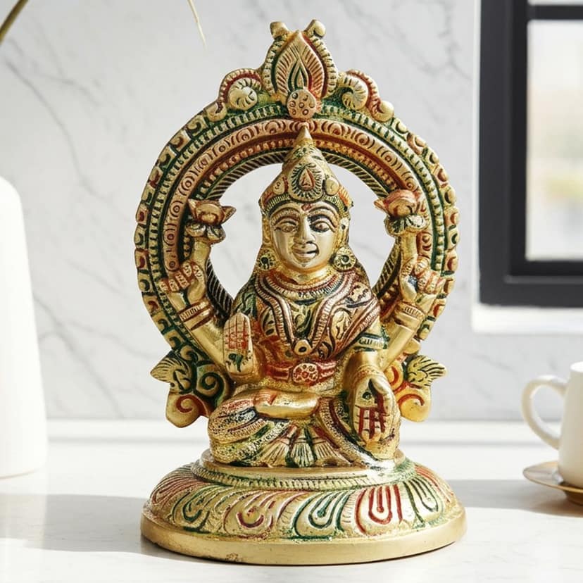 Brass Showpiece Laxmi Ji God Idol Statue (BSMAS1766 L)