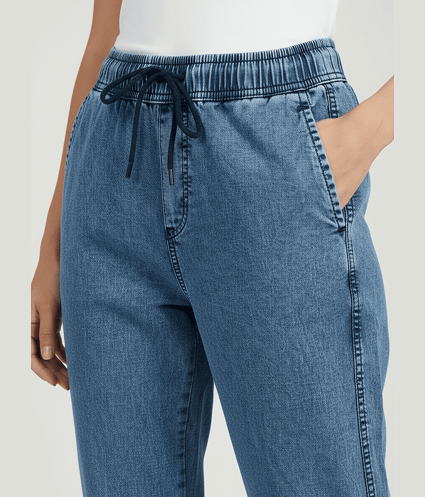 plounge Women Denim Cargos Trousers ( Blue ) view 2