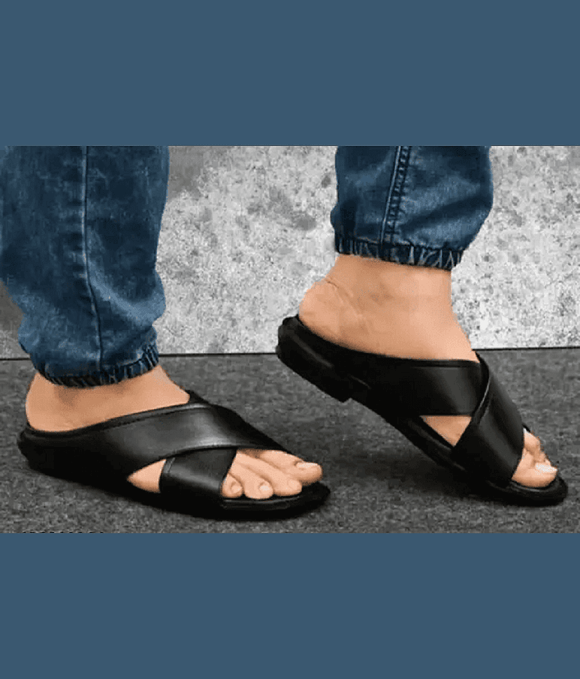 RAGE GAZE CROSS BLACK SHOE - Black Men's Sandals