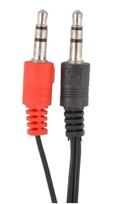 Wired Stereo AD-301 On-Ear Headphones with Mic – Dual 3.5mm Jack for PC, Laptop & Mac (Black) view 2