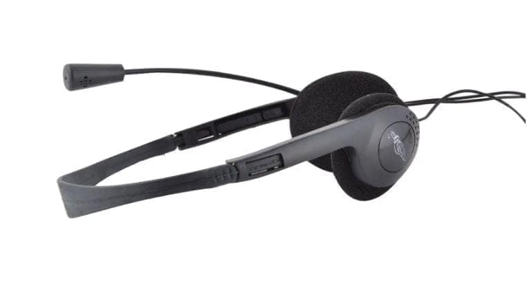Wired Stereo AD-301 On-Ear Headphones with Mic – Dual 3.5mm Jack for PC, Laptop & Mac (Black) view 3