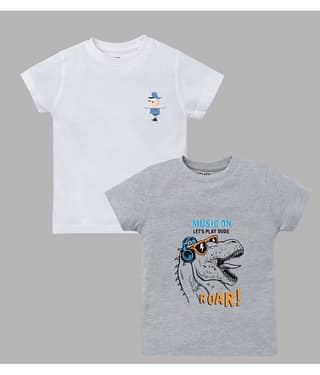 ETCHED DESIGN Pack of 1 Boys Cotton T-Shirt ( Multicolor )