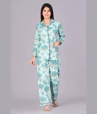 CTMTEX Sea Green,Rose Gold Rayon Women's Nightwear Nightsuit Sets ( Pack of 1 )