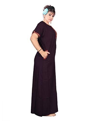 VALENCIA SLEEPWEAR Women's Printed Night Gown Maxi Soft Cotton Nightwear Nighty for Ladies view 8