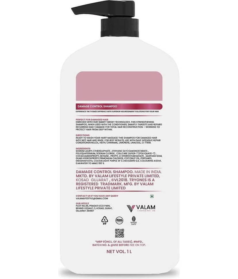 TRYONES Smoothening Shampoo 1000ml ( Pack of 1 ) view 2