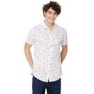Mufti White & Multi Geometric Print Slim Fit Casual Shirt