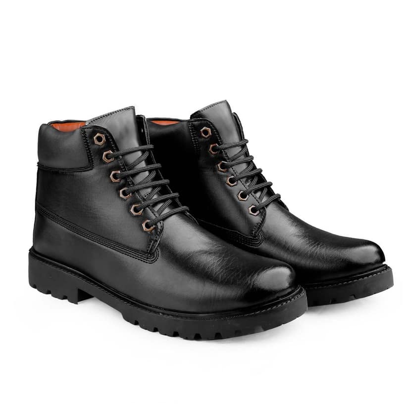 Bxxy's Faux Leather Chelsea Ankle Lace-up Boots for Men view 5