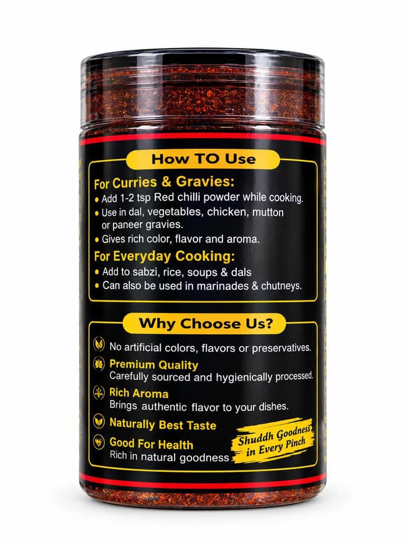 Shuddh Goodness Red Chilli Powder 100g view 3