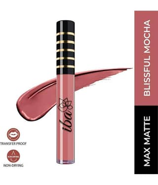 Iba Maxx Matte Liquid Lipstick Burgundy Blush, 2.6 ml , Transfer Proof , Non Drying (Pack of 1)