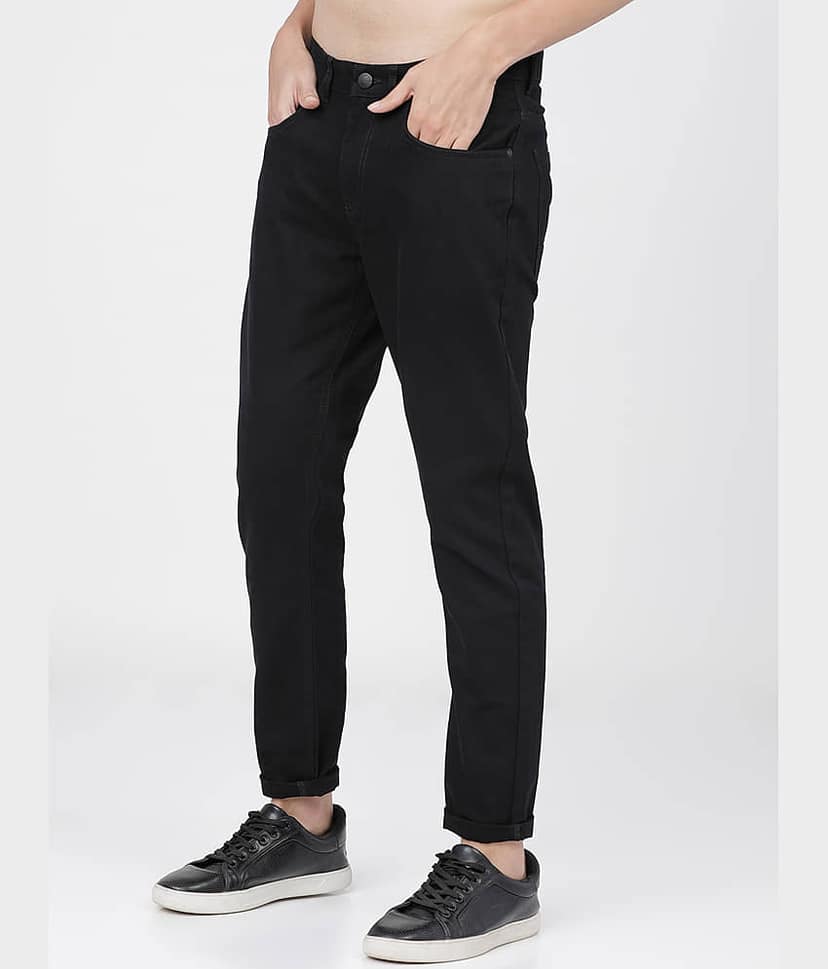 Ketch Slim Flat Men's Chinos - Black ( Pack of 1 )
