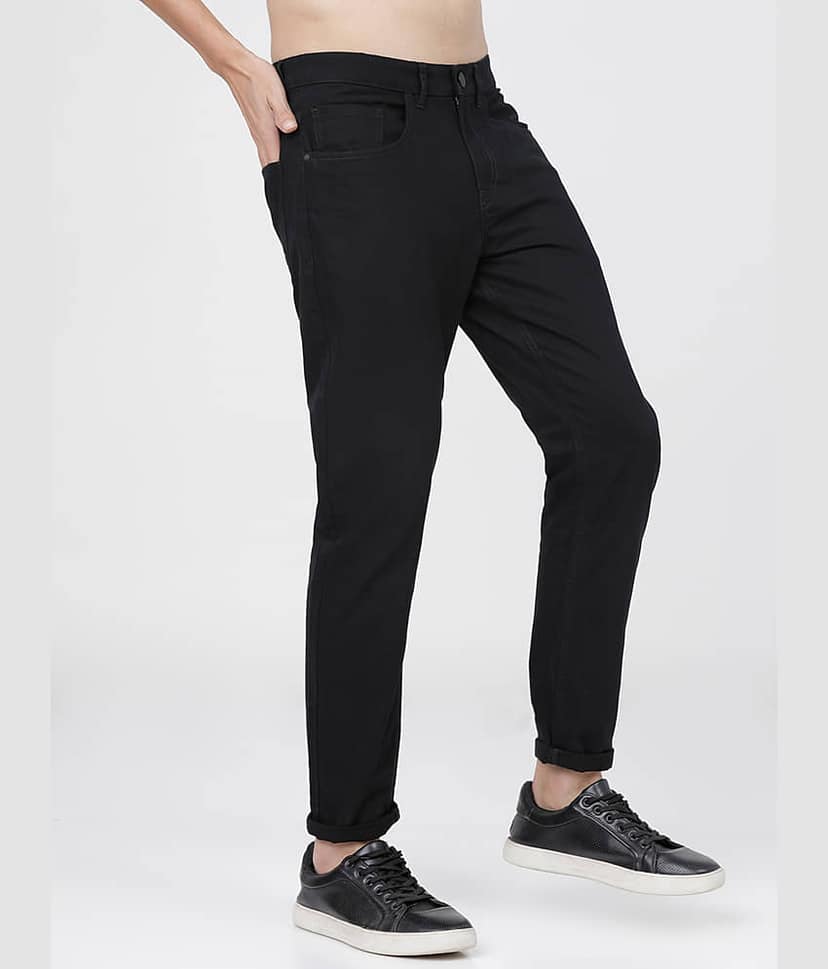 Ketch Slim Flat Men's Chinos - Black ( Pack of 1 ) view 3