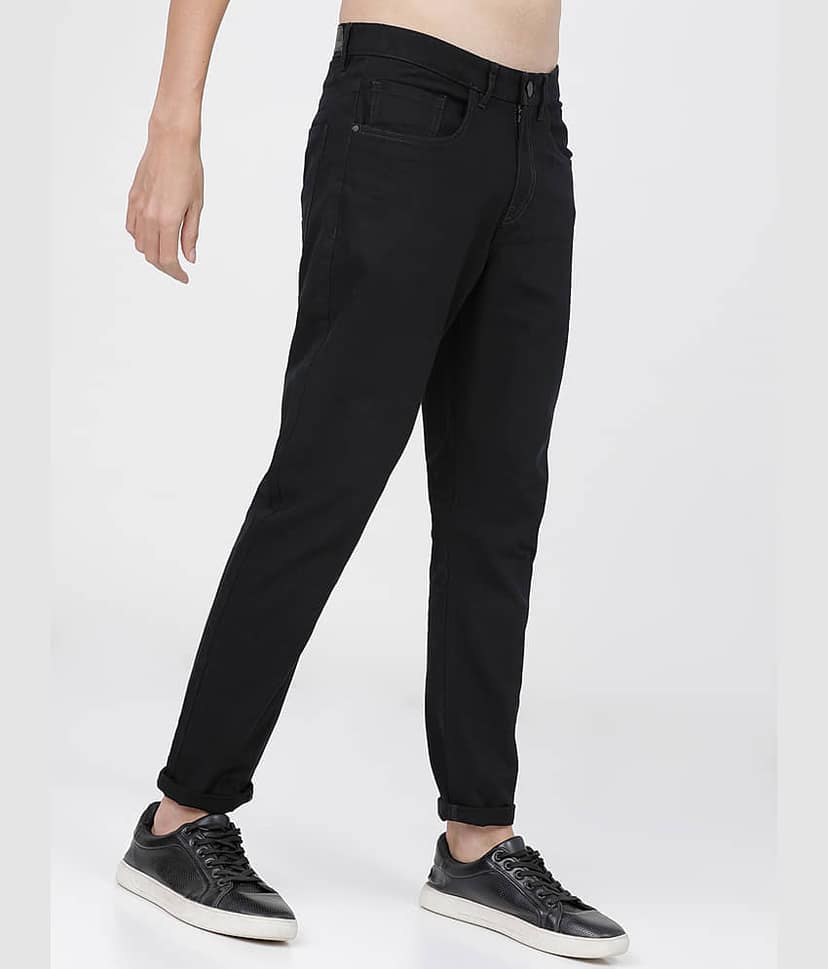 Ketch Slim Flat Men's Chinos - Black ( Pack of 1 ) view 6