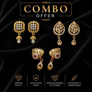 Micro gold plated Daily use AD stone Earrings