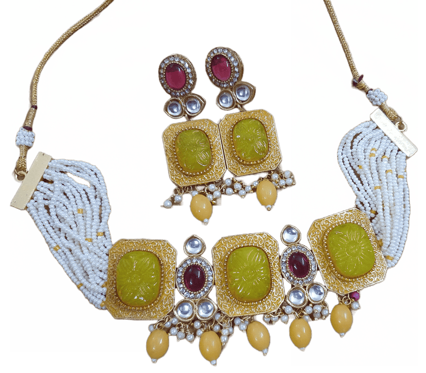 Kundan Beautiful Designer Necklace view 3