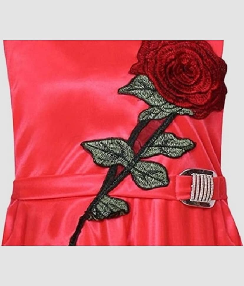 9stiches - Gold Lycra Girls Frock ( Pack of 1 ) view 2