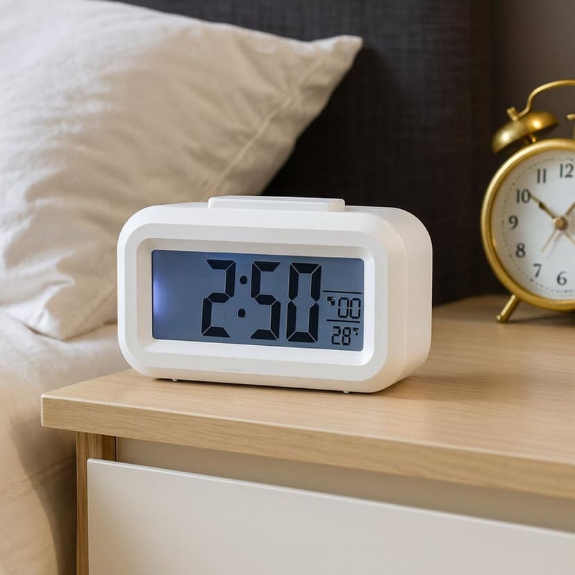 Digital LED Alarm Clock – Compact with Temperature & Night Light view 2