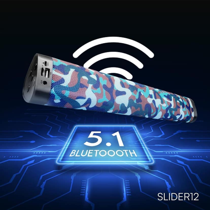 HAPIPOLA SLIDER12 BLUETOOTH SPEAKER Immersive Audio | Good Bass | Light Weight 6 hours Playback | Playback Controls True Wireless Stereo | AUX, USB, TF Card 5.0 Bluetooth | Upto 10m Range view 4