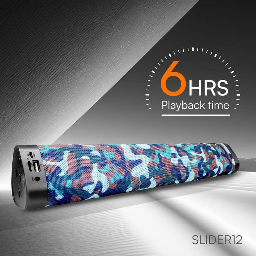 HAPIPOLA SLIDER12 BLUETOOTH SPEAKER Immersive Audio | Good Bass | Light Weight 6 hours Playback | Playback Controls True Wireless Stereo | AUX, USB, TF Card 5.0 Bluetooth | Upto 10m Range view 5