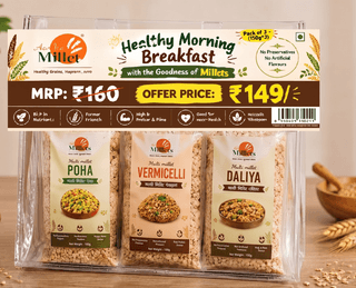 Aarvee Millet Healthy Morning Breakfast, trial pack( 150g*3)