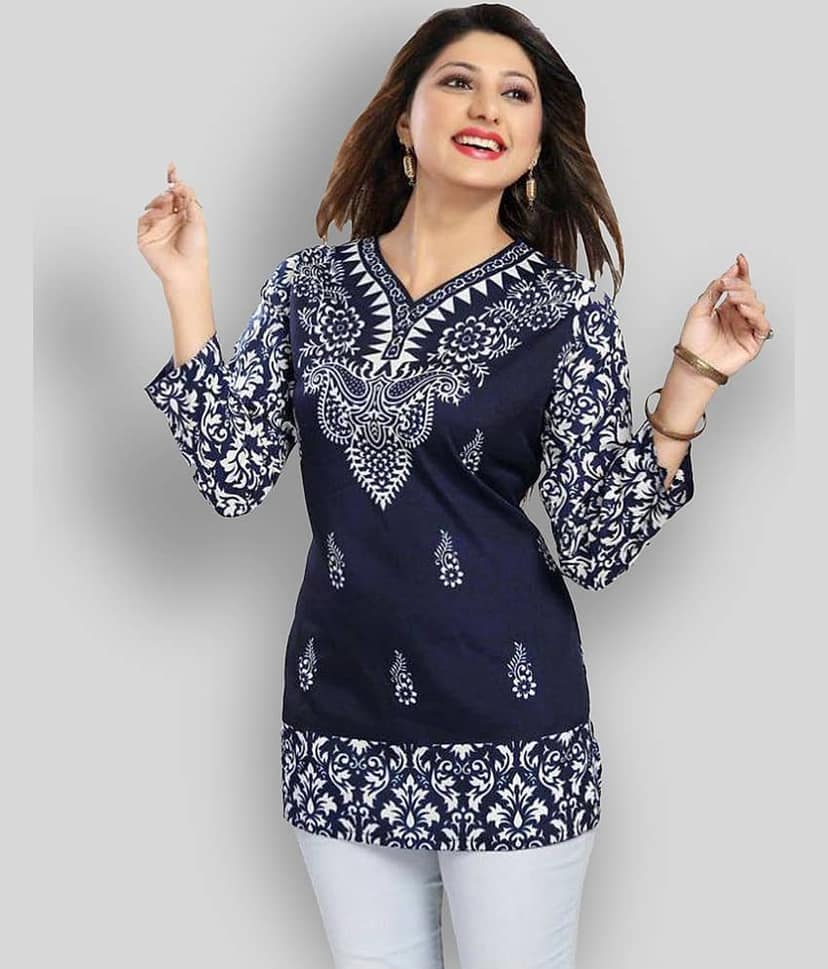 Crepe Short Kurti For Women (Pack of 1)