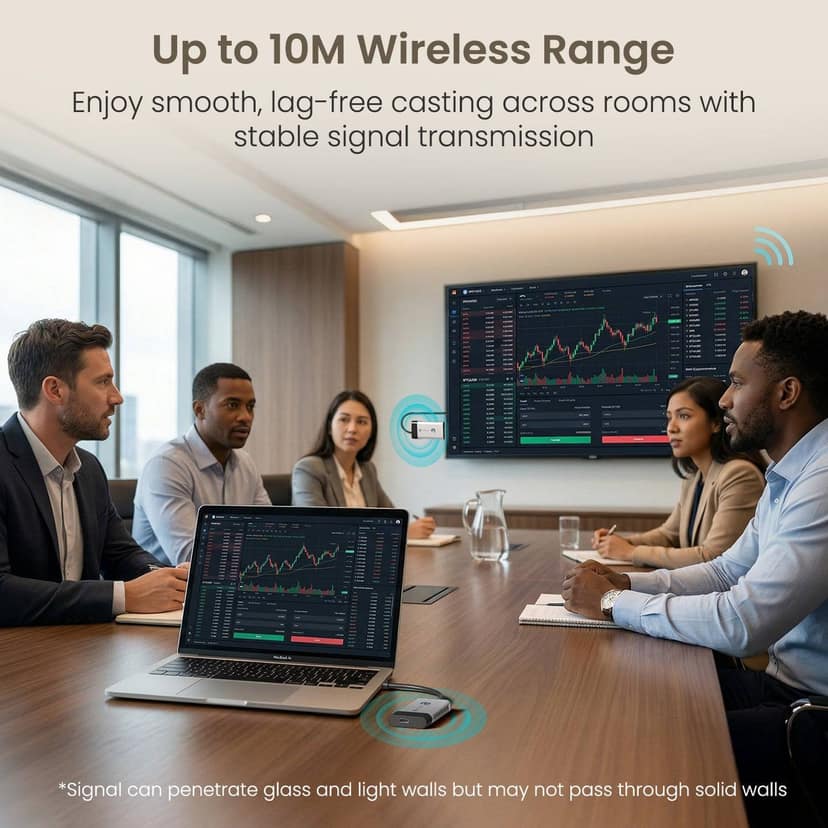 Portronics Sky Cast 4K@50Hz, Type-C Input, Plug & Play, 10m Range, Screen Control & Rotation Button, Simultaneous PD Charging Support, for Transmitting Video & Audio from Laptop/Tablet to TV/Projector/Monitor - Grey view 4