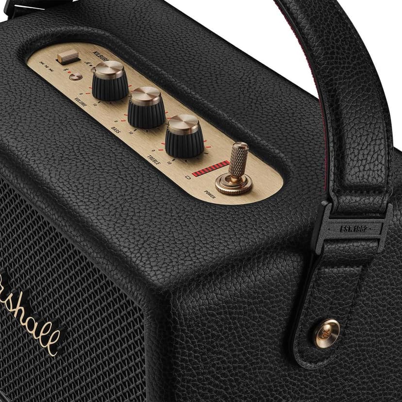 Marshall Kilburn III Portable Bluetooth Speaker with 50+ Hours of Portable Playtime, (360° Sound), Dust & Water-Resistant (IP54) – Black & Brass view 6