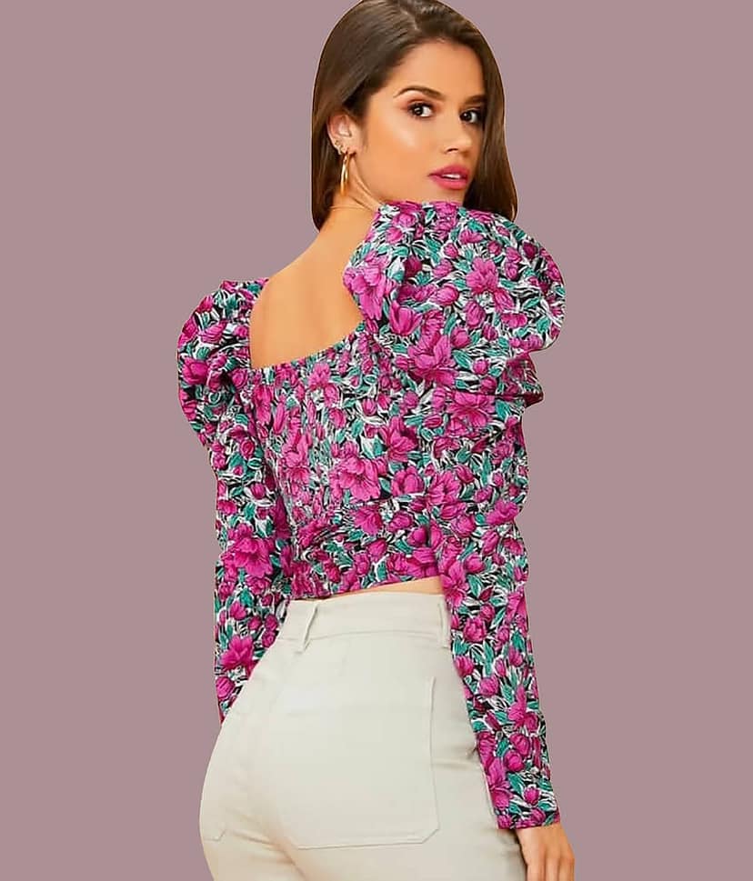 Dream Beauty Fashion Women's Polyester Crop Top ( Pink ) view 2