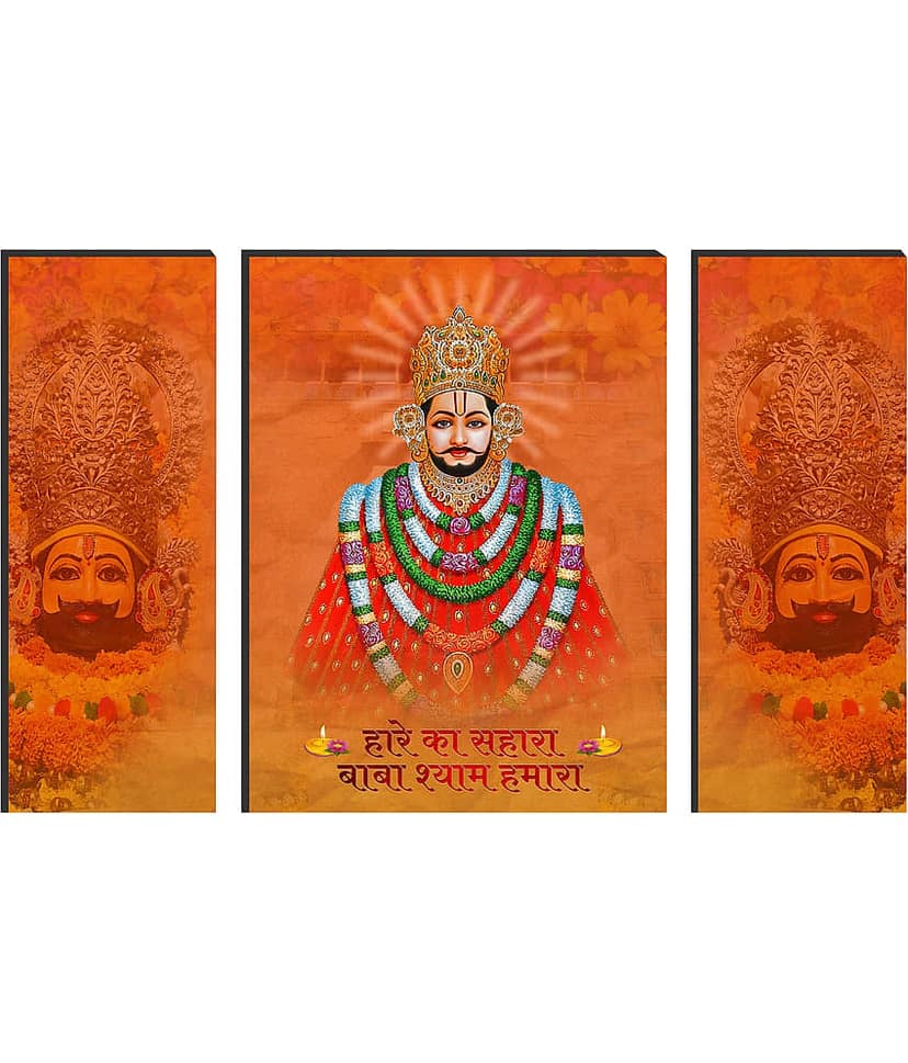 Saf Lord Khatu Shyam ji Religious wall hanging MDF Painting