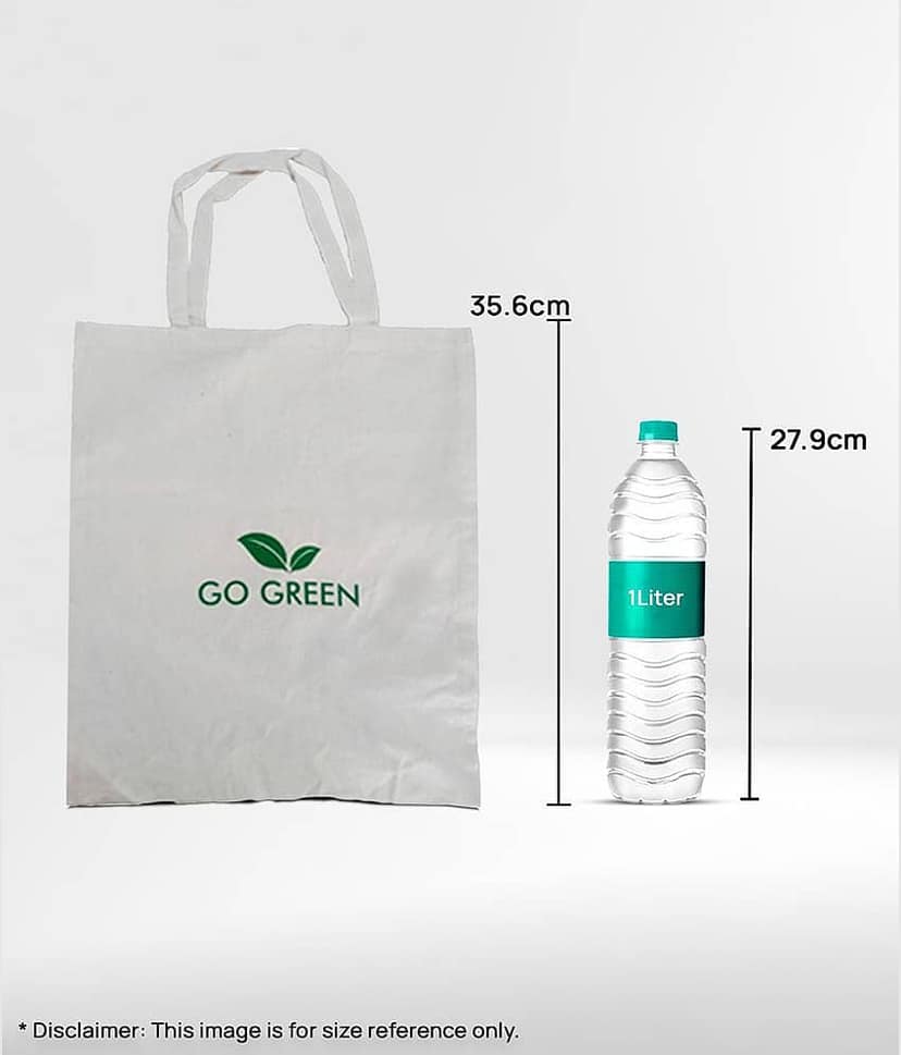 Double R Bags - Beige Cotton Grocery Bag view 2