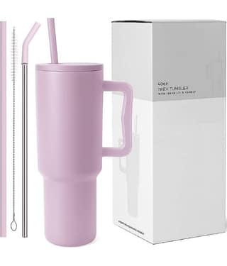 RAMDEV ENTERPRISE Tumbler with Handle and Straw Lid. Black Stainless Steel Sipper Water Bottle 1200 mL ( Set of 1 )
