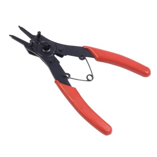 Spartan Circlip Pliers/Snap Ring Pliers Set with Interchangeable Heads, Internal & External Retaining Ring Plier Tool with Red Grip Handle for Automotive, Machinery, Workshop & Repair Use view 3