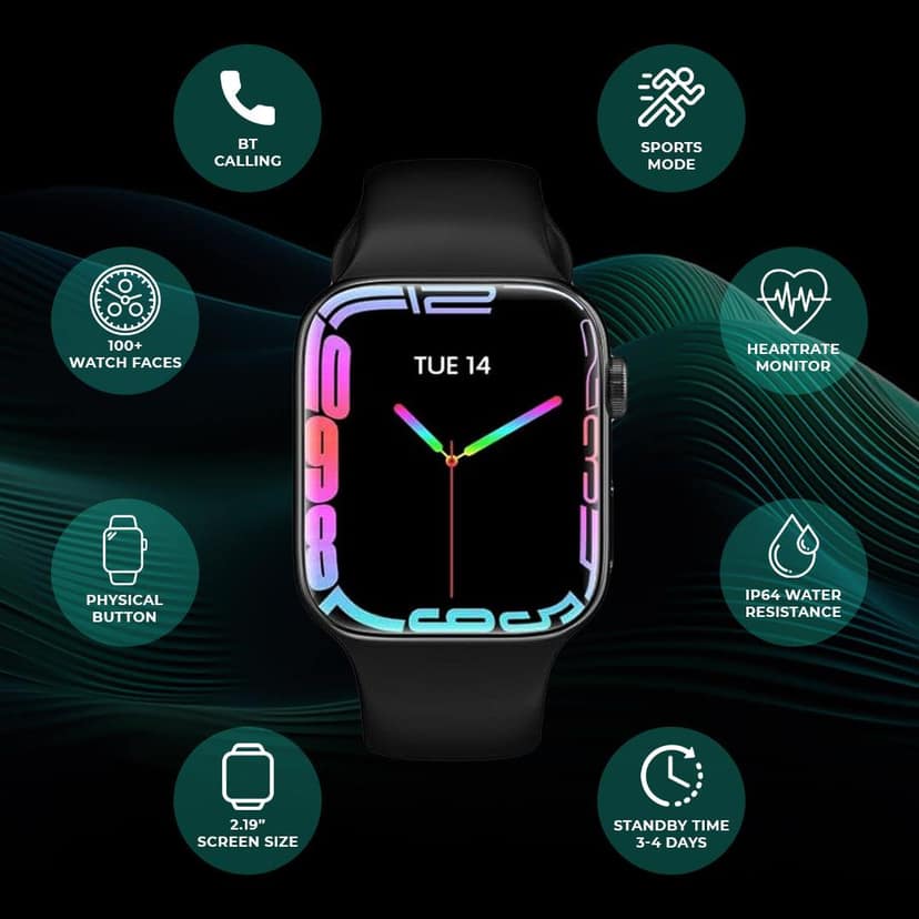 Get Thrill Smart Watch | 2.19" HD Display + Water Resistant view 2