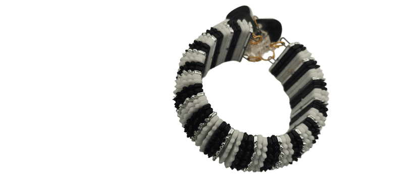 Black and White girls bracelet view 3